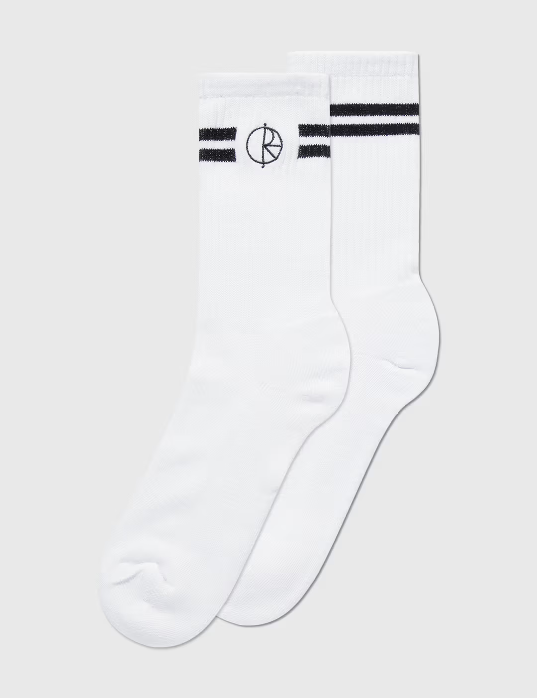 Polar Skate Co - Stroke Logo Socks - White - 39-42