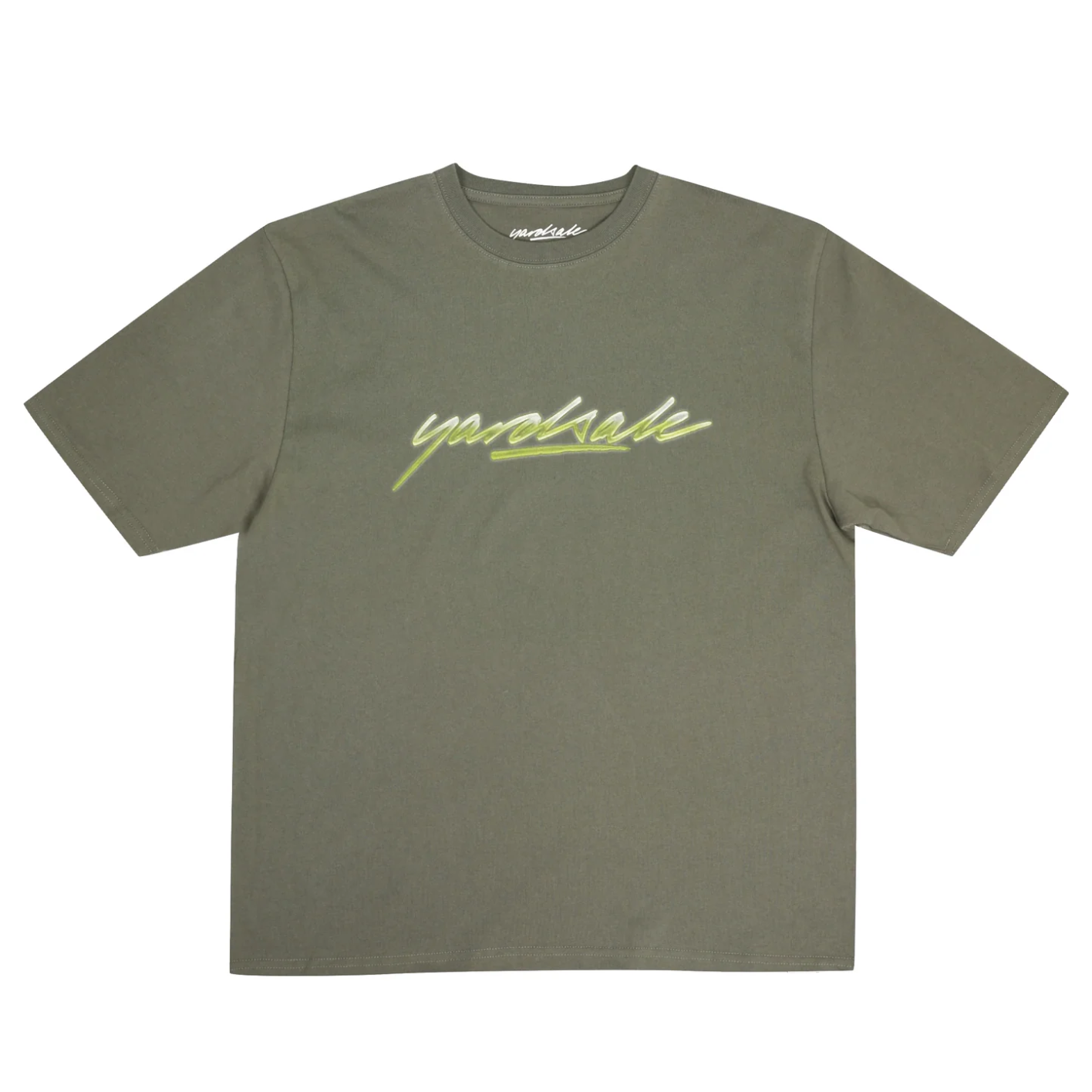 Yardsale - Washed Script T-Shirt - Sand Green