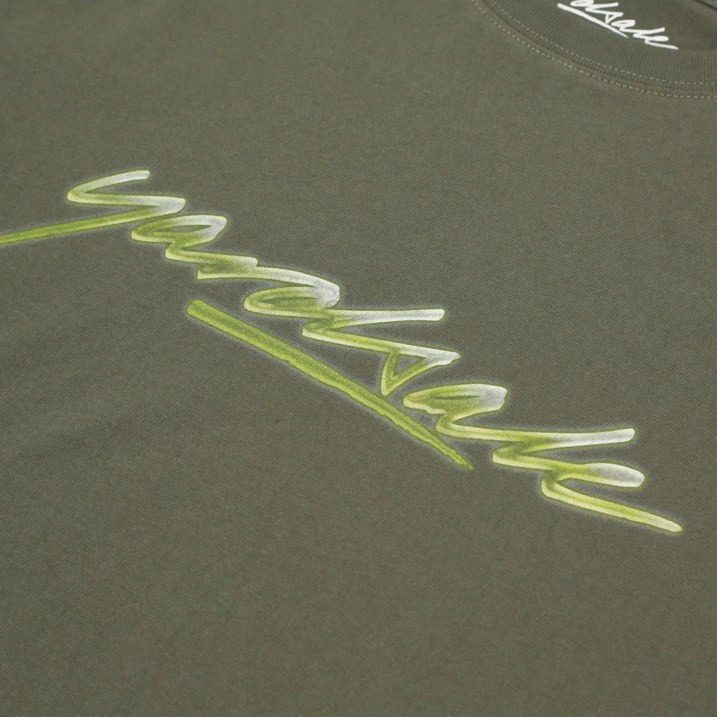 Yardsale - Washed Script T-Shirt - Sand Green